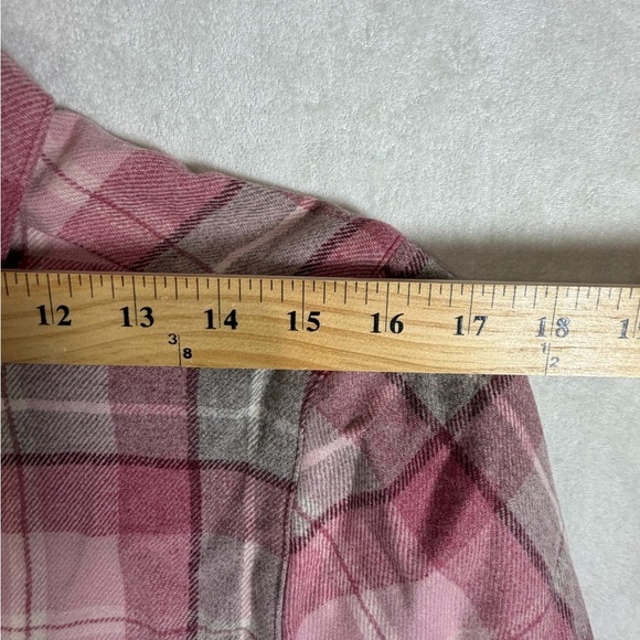 Pendleton 100% Wool Women's Size M Vintage Pink and Gray Plaid Full Zip Coat - Picture 6 of 7